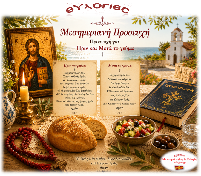 Μεσημεριανή*Πριν & Μετά το γεύμα 