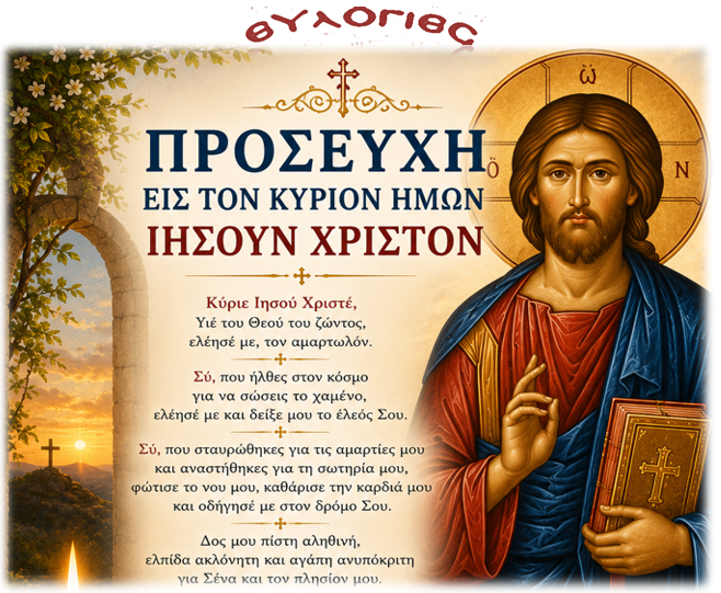Προσευχή εις τον Κύριον ημών Ιησούν Χριστόν
